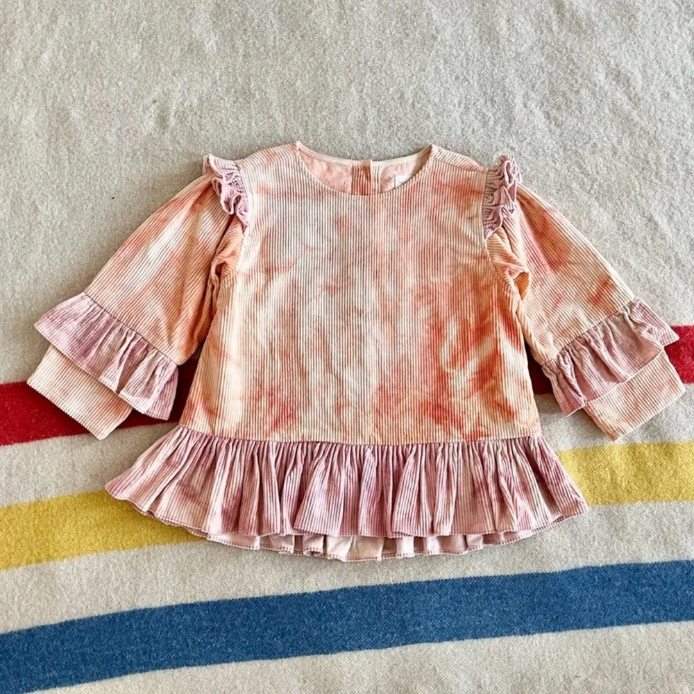 STORY MFG Amla top in peach/pink corduroy - Picture 7 of 13